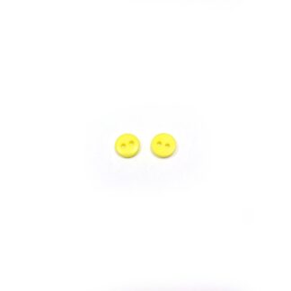 Two-hole round yellow plastic buttons - diametre 9 mm - 20 pieces