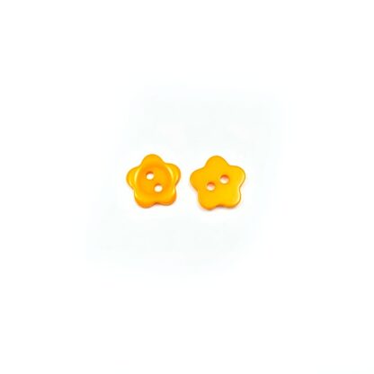 Dark reddish yellow plastic buttons - diametre 11 mm - 10 pieces