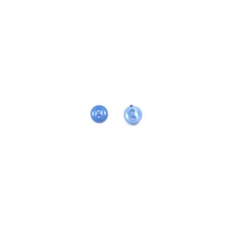 Round blue plastic buttons - diametre 6 mm - 40 pieces