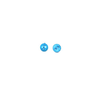 Round greenish blue plastic buttons - diametre 6 mm - 40 pieces
