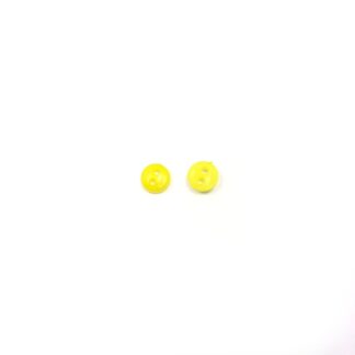 Round yellow plastic buttons - diametre 6 mm - 40 pieces