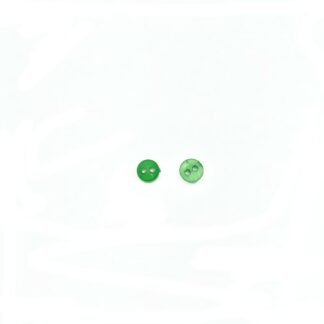 Round green plastic buttons - diametre 6 mm - 40 pieces