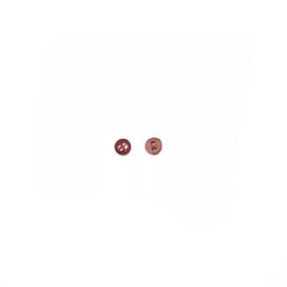 Round pinkish dark red plastic buttons - diametre 6 mm - 40 pieces