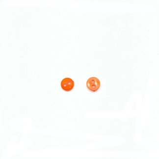 Round orange plastic buttons - diametre 6 mm - 40 pieces