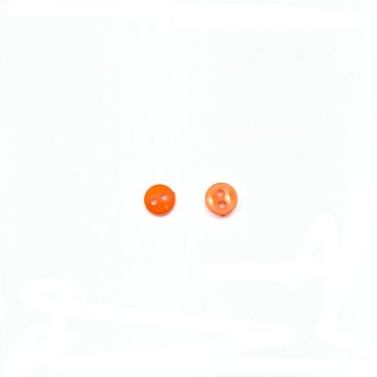 Round orange plastic buttons - diametre 6 mm - 40 pieces