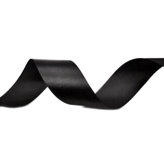 Black satin ribbon - width 50 mm - length 22.86 metres
