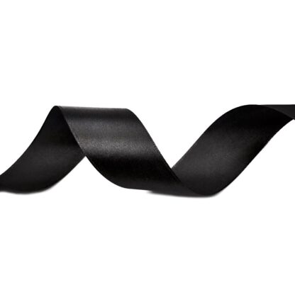 Black satin ribbon - width 50 mm - length 22.86 metres