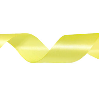 Light yellow satin ribbon by roll - width 40 mm - length 22.86 metres
