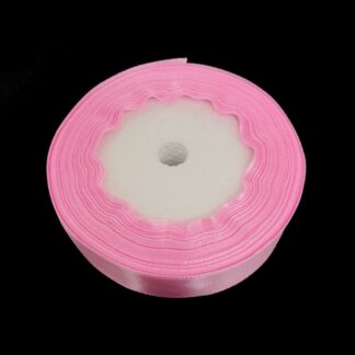 Light pink satin ribbon by roll - width 32 mm - length 22.86 metres