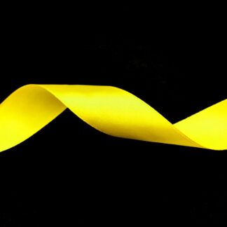 Yellow satin ribbon by roll - width 25 mm - length 22.86 metres