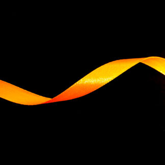 Orange satin ribbon by roll - width 10 mm - length 22.86 metres