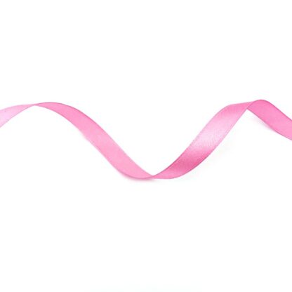 Reddish pink satin ribbon by roll - width 10 mm - length 22.86 metres