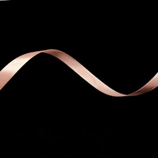 Light cream pink satin ribbon by roll - width 10 mm - length 22.86 metres