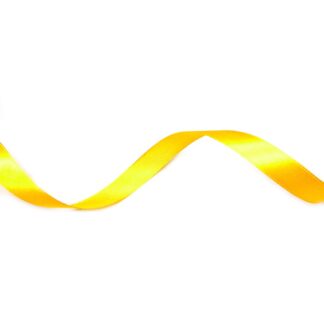 Reddish yellow satin ribbon by roll - width 12 mm - length 22.86 metres
