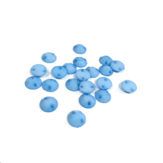 Faceted round flat-back light blue sew-on rhinestones - diametre 7 mm - 21 pieces