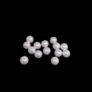 Pearly round white beads - diametre 8 mm - 14 pieces