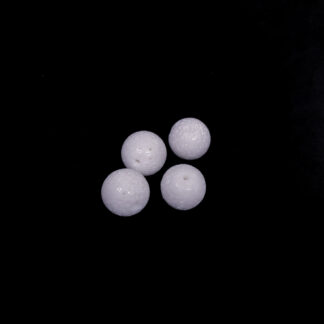 Round creamy white stone beads - diametre 12 mm