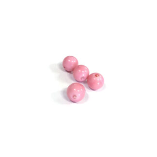 Round light pink oyster beads - diametre 10 mm - 4 pieces