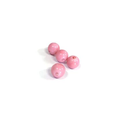 Round light pink oyster beads - diametre 10 mm - 4 pieces