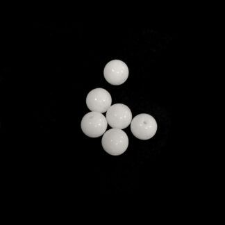 Round white stone beads - diametre 8 mm