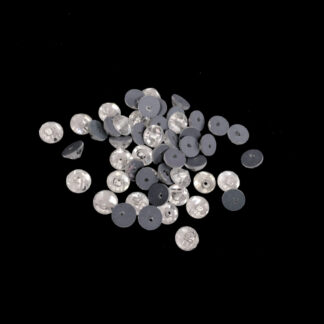 Faceted round transparent reflective iron-on rhinestones - diametre 6 mm