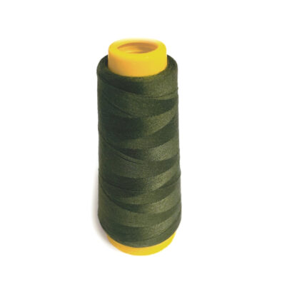 Yellowish dark green polyester sewing thread by cone - size 40/2