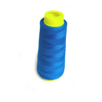 Light blue polyester sewing thread by cone - size 40/2