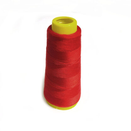 Red polyester sewing thread by cone - size 40/2