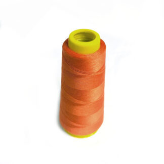 Orange polyester sewing thread by cone - size 40/2