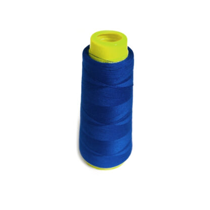 Blue polyester sewing thread by cone - size 40/2