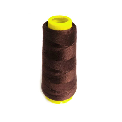 Brown polyester sewing thread by cone - size 40/2