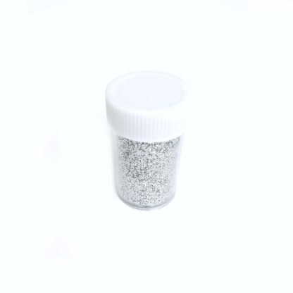 Silvery glitter powder - net weight 15 g