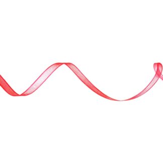 Red organza ribbon - width 5 mm - length 10 metres
