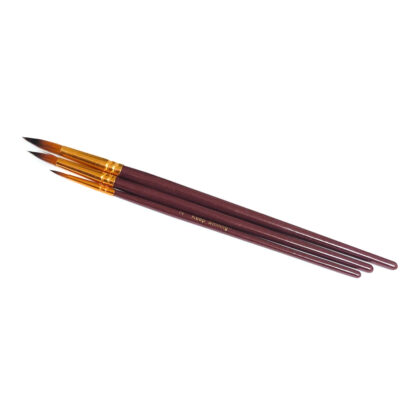 Fine art and craft brushes - size 7 x 220 mm - 3 piece set