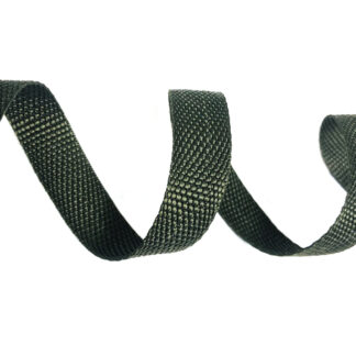 Yellowish dark green webbing by metre - width 20 mm