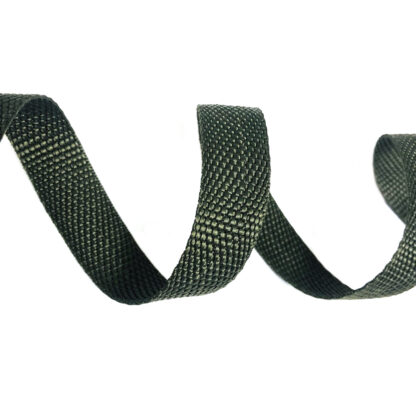 Yellowish dark green webbing by metre - width 20 mm
