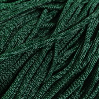 Bluish green flat braided cord by metre - width 7 mm