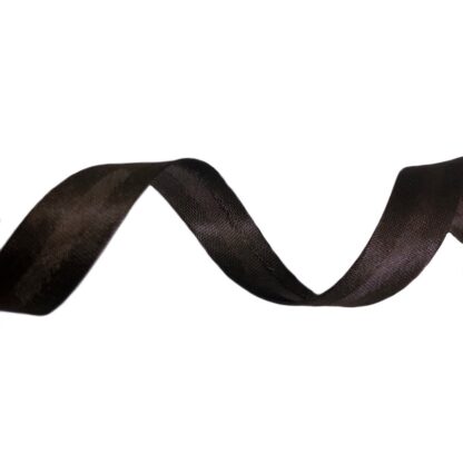 Dark brown satin bias tape by metre - width 15 mm