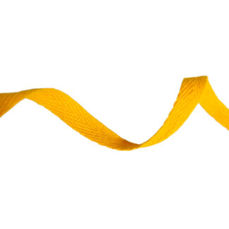 Flat reddish yellow cotton webbing by metre - width 10 mm