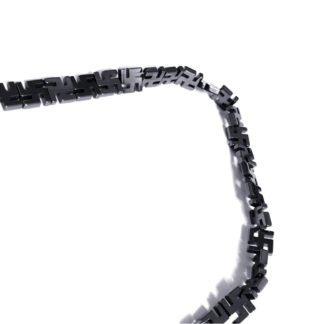 Dark grey swastika hematite beads by strand - size 1 cm - length 40 cm