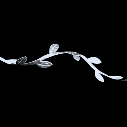 Silvery leaf string ribbon by metre - width 23 mm