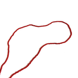 Round red coral seed beads by strand - diametre 6 mm - length 41.5 cm