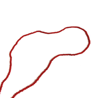 Round red coral seed beads by strand - diametre 6 mm - length 41.5 cm