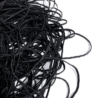Glittery black soutache braid by metre - width 3 mm