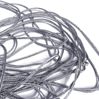 Glittery silvery soutache braid by metre - width 2.5 mm