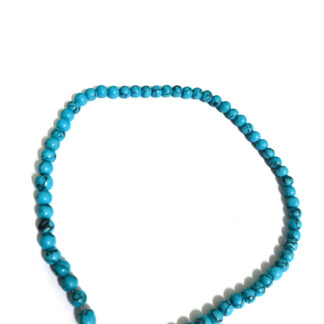 Turquoise green crackle stone beads - diametre 6 mm
