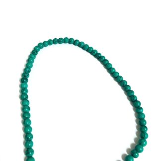 Round crackle green stone beads by strand - diametre 6 mm - length 40 cm