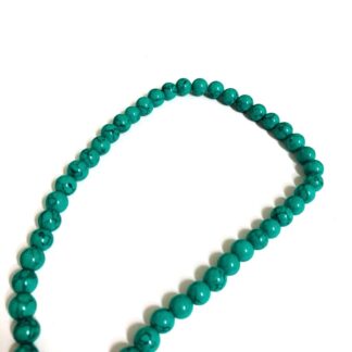 Round green crackle stone beads by strand - diametre 8 mm - length 38 cm