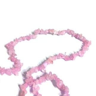 Bluish light pink stone beads by strand - size 4 - 9 mm - length 86 cm