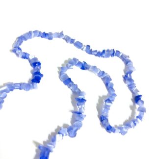 Light blue stone beads by strand - size 4-6 mm - length 84 cm